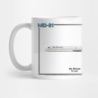 McDonnell Douglas MD-81 - Air Bosna (Art Print) Mug